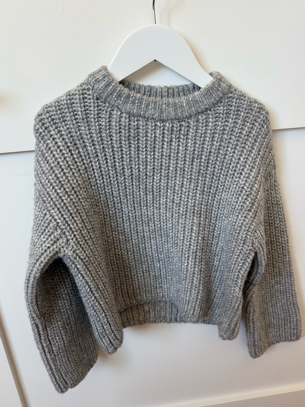 Zara Kids Rib Knit Sweater - Gray